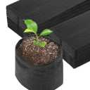 ENPOINT Black Plant Grow Bags, Pack of 100 7.5x7.5 Breathable Non-Woven Fabric Grow Bags for Planting Seedling Pots 1 Gallon Plant Pots