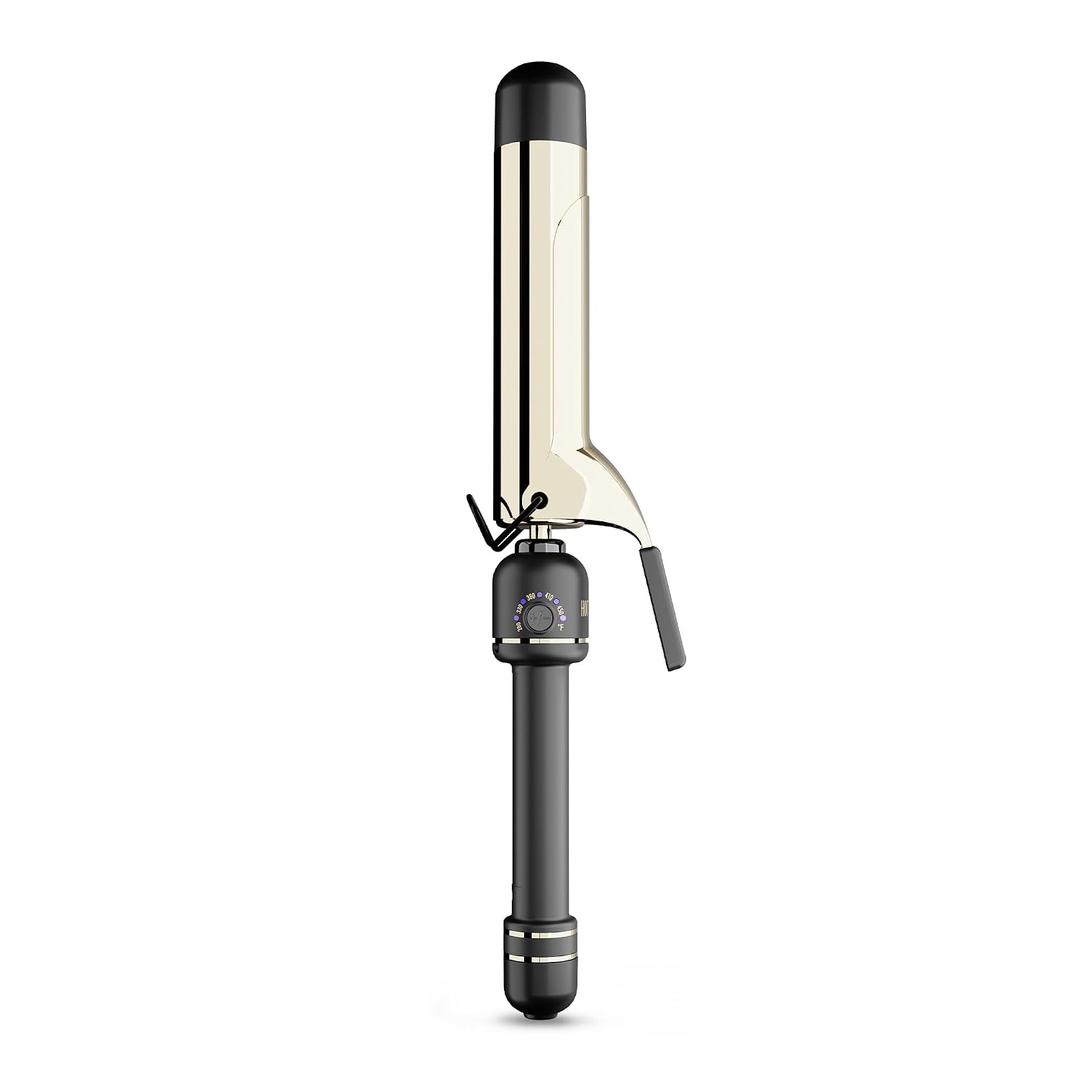 Hot Tools 1.5" Extended Barrel Curling Iron for Loose Curls | Large 24K Gold surface for fast heating, long-lasting results, creates soft waves, 1 1/2