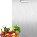 Titanium Cutting Board Double-Sided 100% Pure Titanium Cutting Boards for Kitchen - Food-Grade titanware chopping boards Non-Stick Durable and easy to clean (13.3 x 9 in)1 Piece (Small)
