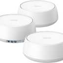 TP-Link Deco 7 BE25 Dual-Band BE5000 WiFi 7 Mesh Wi-Fi System | 4-Stream 5 Gbps, 240 Mhz | Covers up to 6,600 Sq.Ft | 2X 2.5G Ports Wired Backhaul | VPN,MLO, AI-Roaming, HomeShield, 3-Pack