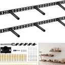 𝙐𝙥𝙜𝙧𝙖𝙙𝙚 34 in Floating Shelf Bracket - 34"x8" Hidden Floating Shelf Bracket, 2Pcs Thickened Solid Steel Wall Mount Brackets 3-Year Service