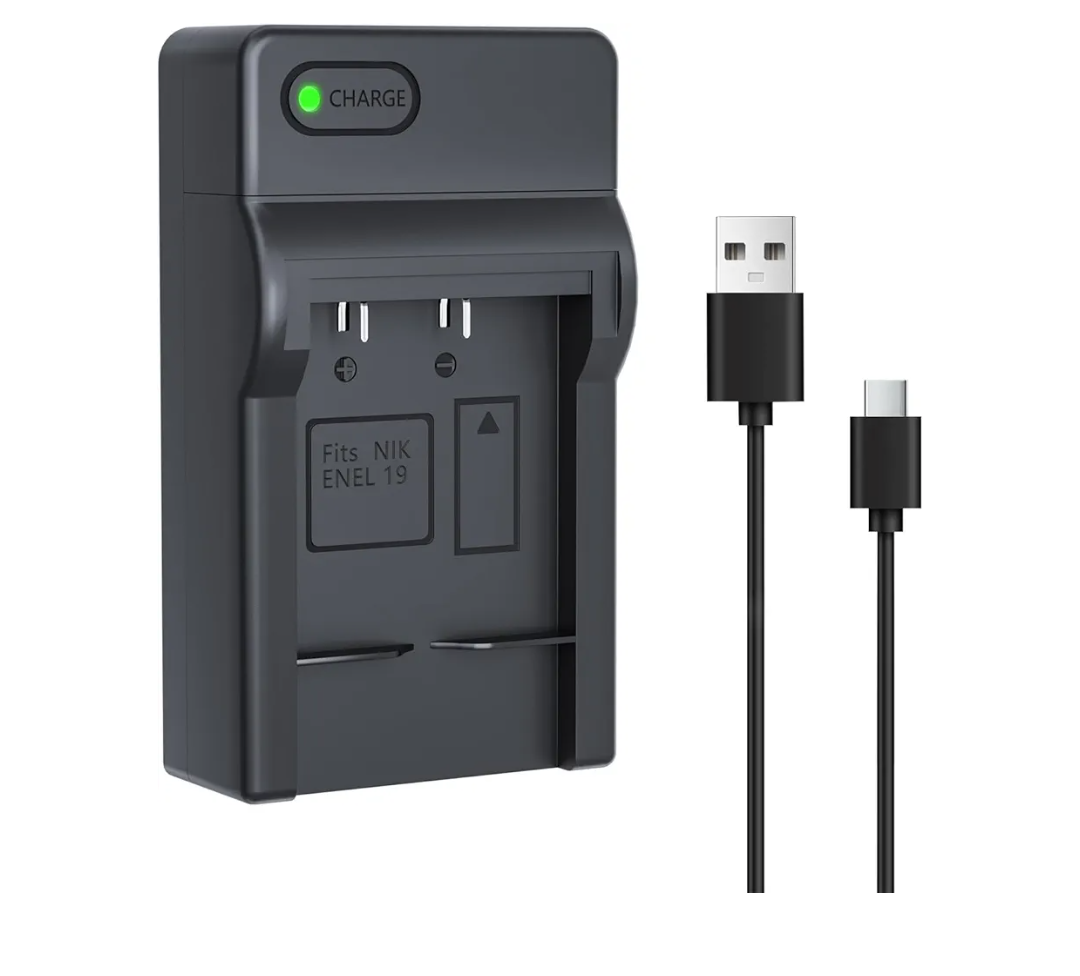 LP EN-EL19 USB-C Battery Charger for Nikon Coolpix A100 S33 S100 S2750 S2800 S3300 S3400 S3500 S3600 S4200 S4300 S4400 S5200 S5300 S6400 S6500 S6600 S6700 S6800 S6900 S7000, Son NP-BJ1 DSC-RX0Amazon's Choice