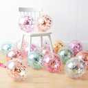 Metallic Foil Confetti 0.59 Inch Round Dots Table Confetti Multicolor Rainbow Glitter Paper for Fill Balloon Birthday Graduation Wedding Party Decorations, 100g/3.5 Oz