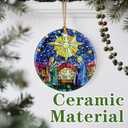 2 x Nativity Scene Ornament: Christmas Ornaments, Religious Christmas Decorations for Tree, Catholic Ornament & Christian Holiday Decor | Religious Gifts, Christian Gifts - Design A