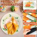 6 Pcs Leather Fall Pumpkin Round Placemats 13 Inch Washable Thanksgiving Pumpkin Place Mats Set of 6 Table Mats for Party Kitchen Dining Table Indoor Outdoor Decoration Gift