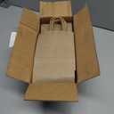 METRONIC Paper Gift Bags 5.25x3.75x8 50Pcs, Christmas Gift Wrap Bags with Handles, Brown Kraft Paper Bag for Small Business, Bulk Party Favors Bag for Birthday, Shopping, Retail, Made in USA