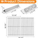 66095 Grill Grate Replacement Parts with 66032 Flavorizer Bars & 66795 Heat Deflector, Compatible with Weber Genesis II 300, LX 300 GS4, E&S 310 315 320 325 340, 66802 Grill Parts