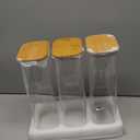 Tzerotone 68oz Glass Storage Containers Set of 3 with Lids, Ideal for Pasta, Pickles, Rice, Chia Pudding, Coffee, Spices, Snacks - Tall Jars, Yogurt & Meal Prep Containers for Kitchen Organization