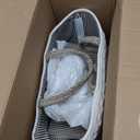 Diaper Caddy Organizer, Cotton Rope Baby Basket for Nursery and Changing Table, Portable Diaper Caddy with Removable Divider for Newborn Parents, Home and Car Travel, White and Brown