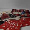 GEEORY Merry Christmas Throw Pillow Covers 20x20 Inch Set of 4, Santa Snowmen Xmas Trees Hello Winter Snowflake Holiday Farmhouse Decorative Cushion Cases for Home Decoration (Red Black) G627-20