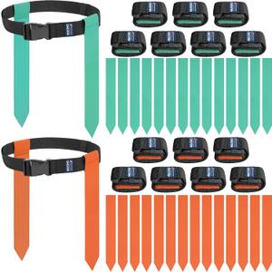 Flag Football Belts, Flags for Flag Football Set 14 Player, Flag Football for Kids Adults and Youth Training Equipment (Teal and Orange)