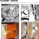 Headlights Assembly for 2007 2008 2009 2010 2011 2012 2013 Chevy Silverado 1500, 07-14 Silverado 2500HD 3500H DHeadlight, 07 Silverado New Body Style Headlights Headlamp, Chrome Housing Amber Corner