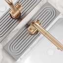 eormoe Diatomite Kitchen Faucet Mat - 14Inch Water Absorbing Stone Tray for Sink, Stone Fast-Drying Faucet Mat for Kitchen Counter Sink Accessories (Grey, 14'' x 3.9'')