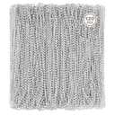 Huskein 120Pcs Silver Mardi Gras Beads Necklaces, 33 Inch Silver Accessories, Oval Beads Necklaces Festival Parade Stuff Bead Necklace for Birthday Party Supplies Wedding Decorations