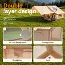 Inflatable Tent with Awning – Creates a Shaded Outdoor Living Space
Quick Setup Waterproof Oxford Blow Up Tent for 4-6 Person Camping, Family Glamping, 4-Season Air House with Pump