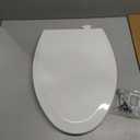 Bemis 1500EC Durable Wooden Toilet Seat, Easy Clean Hinges, Made in USA, Elongated, White