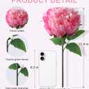 florisso Pink Peony Artificial Flowers - 11 Branches Faux Peonies for Wedding Bouquets, Home Decor & DIY Craft Projects (Artificial Floral Decor)