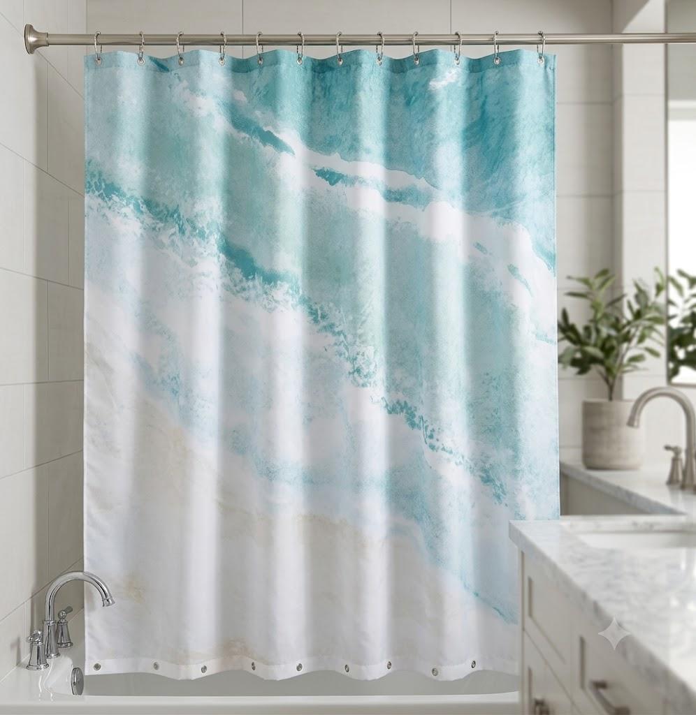 Shower curtain 
Shower Curtain Liner Washable,
 68x 64