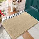 OLANLY Dog Door Mat for Muddy Paws 24x16, Absorbs Moisture and Dirt, Absorbent Non-Slip Washable Doormat, Quick Dry Chenille Mud Mat for Dogs, Entry Indoor Entryway Carpet for Inside Floor, Beige