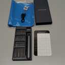 Daxiongmao Mini Electric Screwdriver, 70-in-1 Small Cordless Screwdriver  64 S2 Precision Bits, 5 Torque Settings, 4 LED Lights, Ideal Repair Tool Kit for Camera, Laptop, PC and Electronics (Blue)