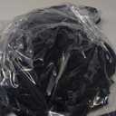 Foxiny Sexy Strappy Leather Underwire Choker Garter Belt Mini Lingerie Set Dress with Thong 3 Piece (Glossy Black)