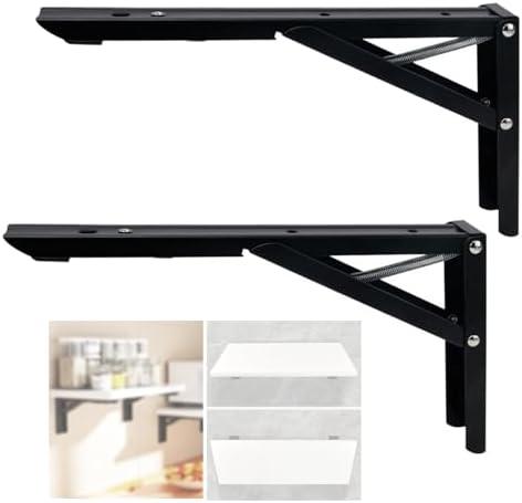 ANTEISI Wall Table Fold Down Hinge,90 Degree Self-Locking Folding Hinge,Save Space Drop Leaf Table Hinges,Shelf Brackets Locking Hinges 90 Degree For Wall Folding Racks,Etc