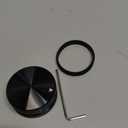 40 x 18mm Aluminum Alloy Potentiometer Control Knob Volume Audio Electric Guitar Bass Screw Type, for 6mm Diameter Shaft (Black)