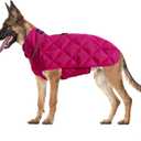 Weighted Dog Vest, Tactical Weight Coat with Beads for Dogs Anxiety- Relieve Stress, Build Muscle & Optimize Health, Premium Heavy Duty Dog Training Jacket for Exercise and Strength (Red, L)