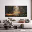 Canvas Landscape Natural Wall Art Decor Yellow Forest Wall Art 20" x 40"