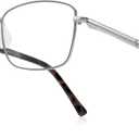 RB. Pilot Reading Glasses for Women Blue Light Blocking Computer Glasses Spring Hinge Readers Metal Frame Acetate Legs (Pink Frame Silver Bridge)