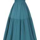 Nuoqi Victorian Dress Women 1800s Edwardian Dress Short Sleeve High Neck Renaissance Costume, XL