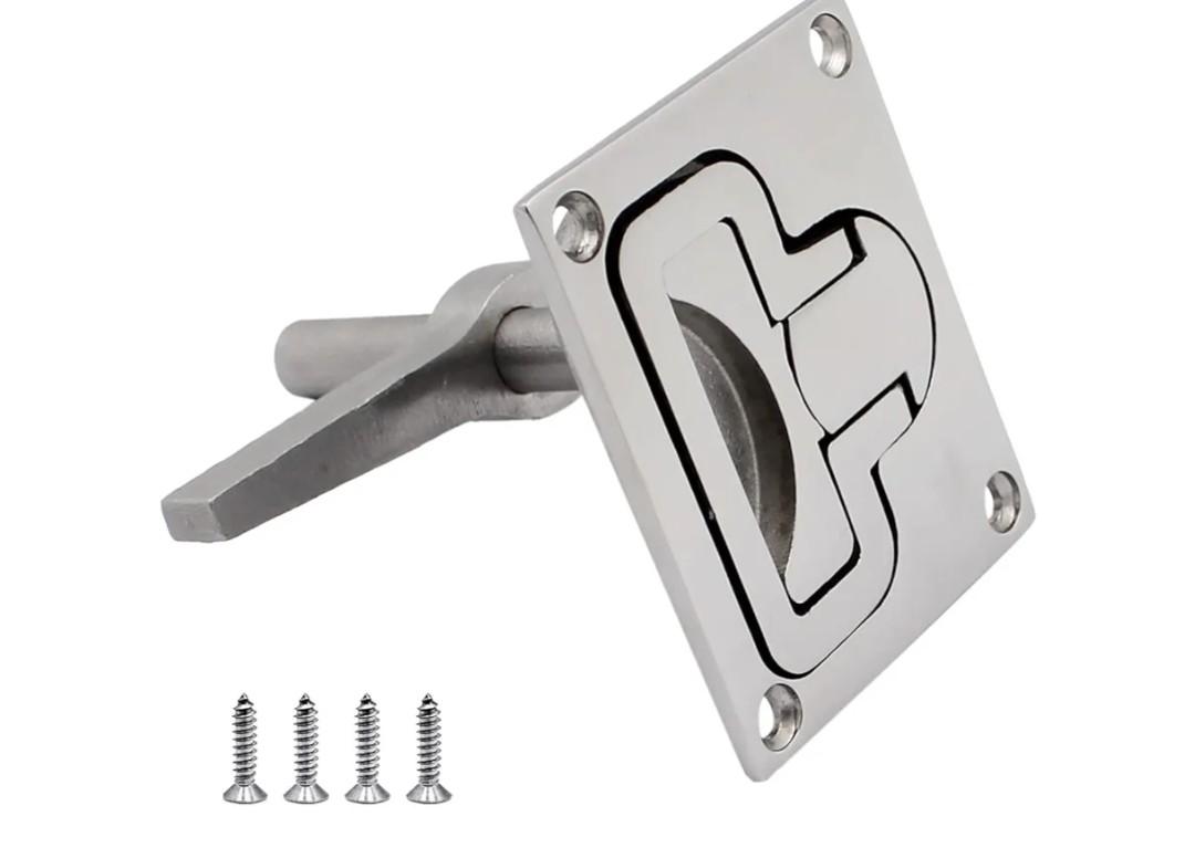 Boat Cam Latch Locking Marine Hatch Handle Heavy Duty Stainless Steel 316 Turning Lock Lift Ring