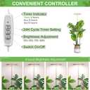 LBW Plant Grow Light,72 LEDs Full Spectrum Grow Lamp for Indoor Plants, Bamboo Plant Lights with 4/8/12H Timer,Height Adjustable,Ideal for Large Tall Plants,Bamboo