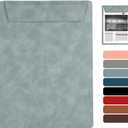 Magnetic Leather Clipboard with Pen Holder - Cyan Clipboard for Office Supplies, 8.5x11 Clip Board, Premium Clip Boards, A4 Size Slim Professional Writing Board