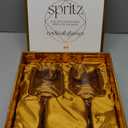 GLASSIQUE CADEAU Crystal Aperol Spritz Cocktail Glasses | Set of 2 | 15 oz Long Stemmed Goblets for Drinking Limoncello, Campari and Hugo Spritz | Elegant Glassware for Spritzer Drinks