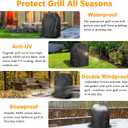 Grill Cover, 40 inch BBQ Gas Grill Cover for Outdoor Grill, Charbroil Grill Cover Barbecue Waterproof, Anti-UV for Weber Char-Broil Monument, Dyna-glo Nexgrill Spun Polyester