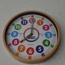 Oyster&Pop Learning Clock for Kids - Silent Telling The Time Teaching Clocks - Non-Ticking Kids Clocks for Bedrooms - Classroom Clocks for Teaching Time - Kids Learn to Tell Time Easily (10 inch, Multicolor)