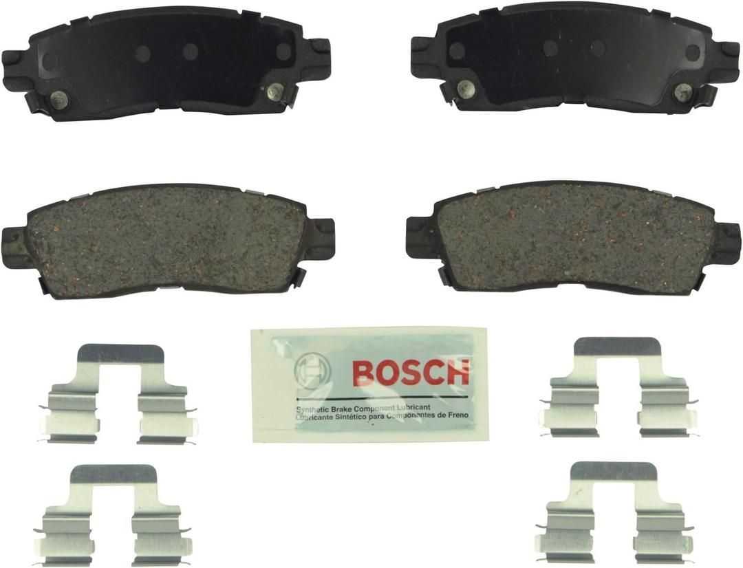BOSCH BE883H Blue Ceramic Disc Brake Pad Set With Hardware - Compatible With Select Buick Enclave, Rainier; Cadillac XTS; Chevrolet Trailblazer, Traverse; GMC Acadia, Envoy; Saturn Outlook +More; REAR