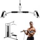 Yes4All Neutral Paddle Grip LAT Pull Down Bar, Range of Motion Spreader Handle Cable Attachments (Press Down Bar 27 Inches)