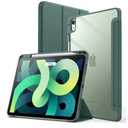 JETech Case ONLY for iPad Air 11-Inch M4/M3/M2 (2026/2025/2024), iPad Air 5/4 (2022/2020 5th/4th) with Pencil Holder, Clear Transparent Back Slim Stand Shockproof Tablet Cover (Misty Blue)