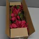 Hollyone 3Pcs Dark Red Fake Dahlia Flowers Fall Flowers Artificial for Decoration Silk Flower with Long Stem 28" Floral Arrangements Bouquets Autumn Faux Dahlias Centerpieces Fall Decorations for Home