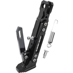 Universal Motorcycle Kickstand Adjustable Foot Side Support Parking Kickstand for Electric Motorbike Parking Foot Side Support Stand (Black)