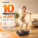 Vibration Plate Exercise Machine for Lymphatic Drainage, 120 Speeds
Bluetooth Speaker, 450 lbs Capacity, 40 dB Quiet Motor, Remote Control, Resistance Bands & Pull Ropes