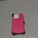 Magnetic for iPhone 15 Pro Max Case,with Belt Clip,[Compatible with Magsafe] W/Tempered Glass Screen Protector,Anti-Drop,Shockproof,Heavy Duty Protection (Pink)