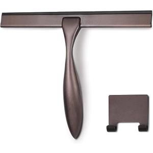 Hiware All-Purpose Shower Squeegee for Shower Doors, Bathroom, Window and Car Glass - Bronze, Stainless Steel, 10 Inches
