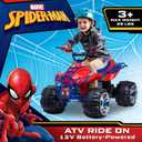 Kid Trax Marvel Spiderman Toddler ATV Ride On Toy, 12 Volt Battery, 3-7 Years, Max Rider Weight 88 lbs, Spider-Man Blue