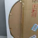 Oval Wall Mirror with Gold Finish, Iron Frame with Decorative Bow Design, Elegant Vintage Style