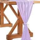 Light Purple 27 x 120 inches Long Soft Table Runner for Wedding Chiffon Table Runners Rectangle and Round Table Decorations for Birthday Parties