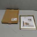 DIVINA VITAE 2Pack Gold Frame Floating Picture Frame 8x10 Vertical Double Glass Frame Vintage Metal Picture Frames for Wedding Birthday Christmas Home Office Decor