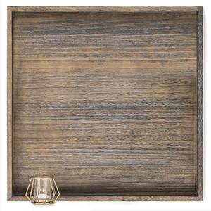 Hanobe Large Wood Decorative Ottoman Tray for Living Room with Handles, 22"